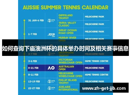 如何查询下庙澳洲杯的具体举办时间及相关赛事信息 如何查询下庙澳洲杯的具体举办时间及相关赛事信息
