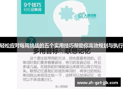 轻松应对每周挑战的五个实用技巧帮助你高效规划与执行 轻松应对每周挑战的五个实用技巧帮助你高效规划与执行